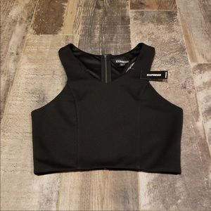 NWT Express Crop Top Zip Back XS